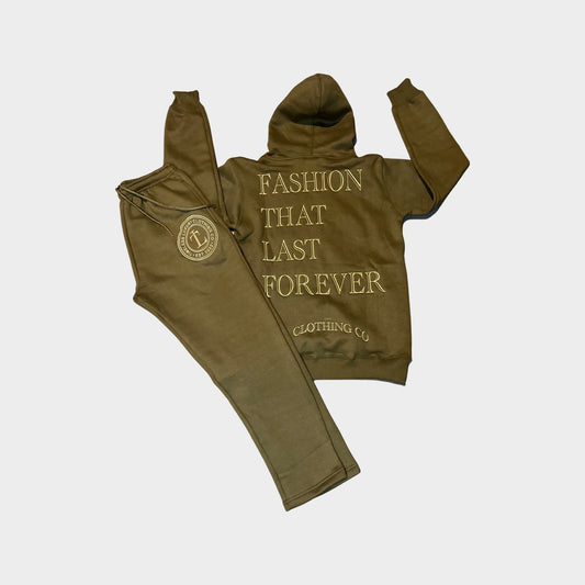 TL “FTLF” Jogging Set “OLIVE GREEN”